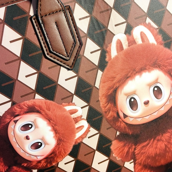 Labubu Monsters Character Tote Bag with Strap - Faux Leather - Picture 6 of 9